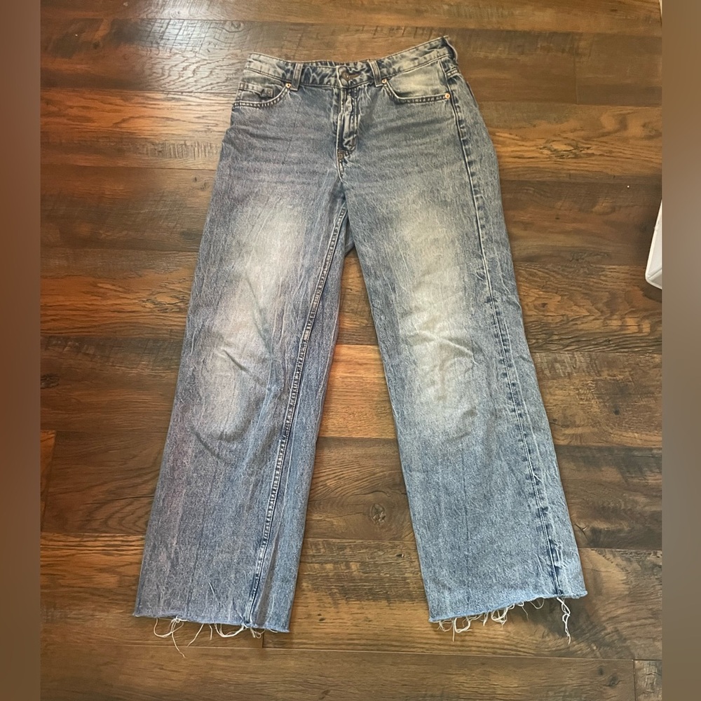 Mid Rise Straight Leg Jeans